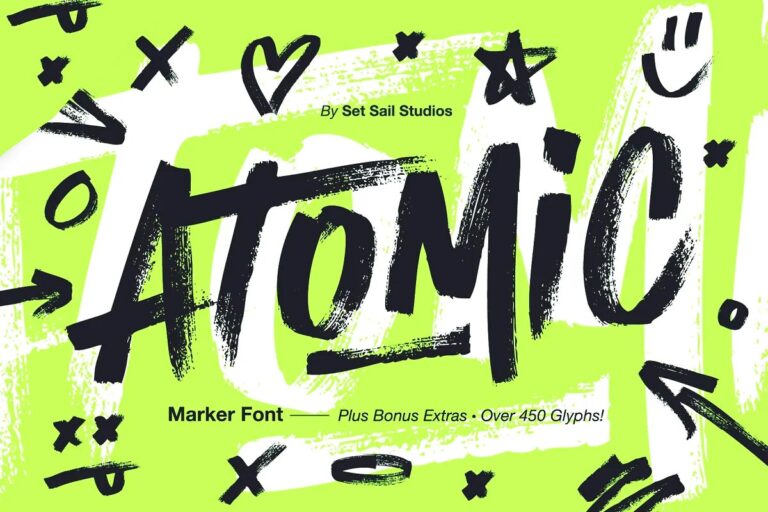 ATOMIC Marker Font + Extras (UPDATE) 17 ATOMIC Marker Font