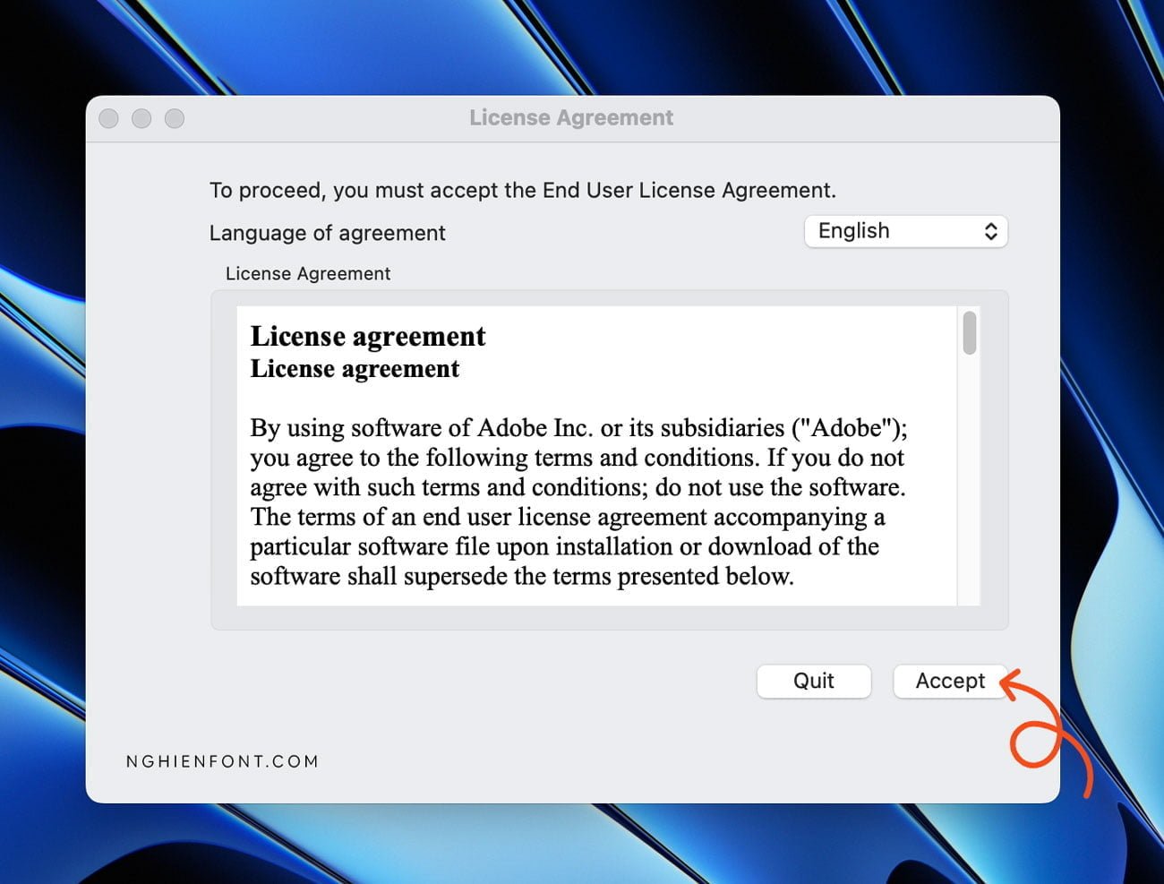Adobe Creative Cloud Cleaner macOS - Accept