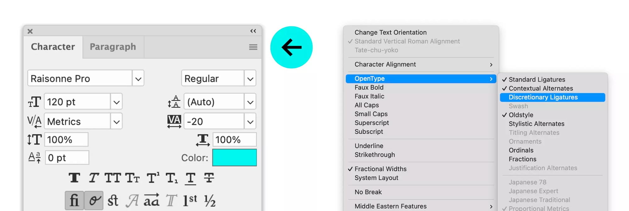 Adobe Photoshop OpenType