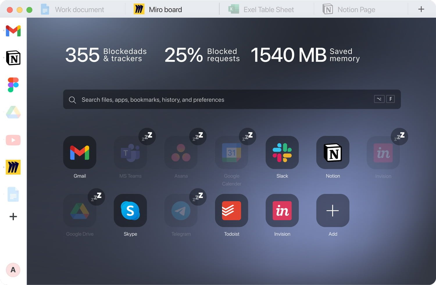 Tab Suspender sidekick browser