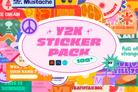 Y2K Sticker Pack 7009297 10 Y2K Sticker Pack 7009297