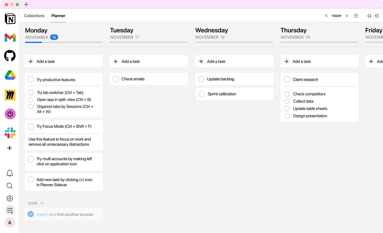 task manager sidekick browser