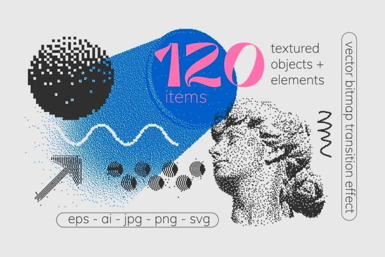120 Vector Dither Textured Clip Arts 7067752 17 120 Vector Dither Textured Clip Arts 7067752
