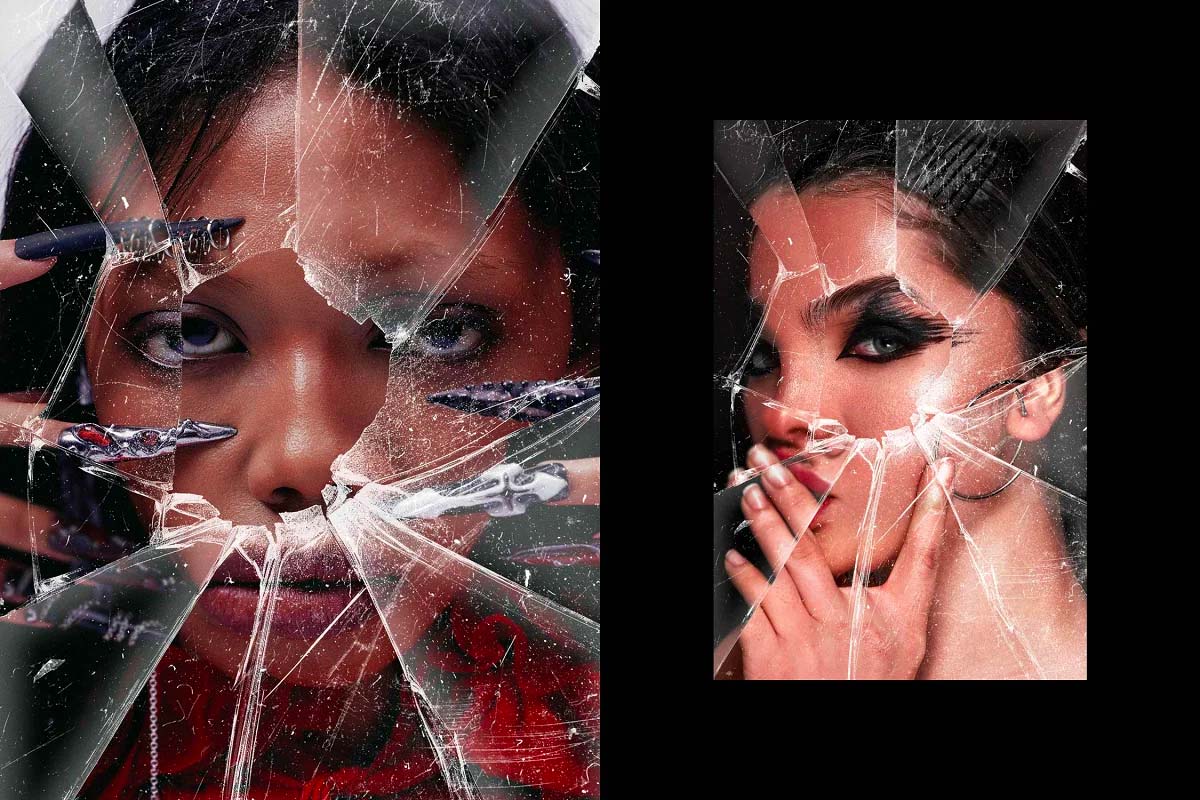 Broken Glass Photo Effect 91930444 pic3