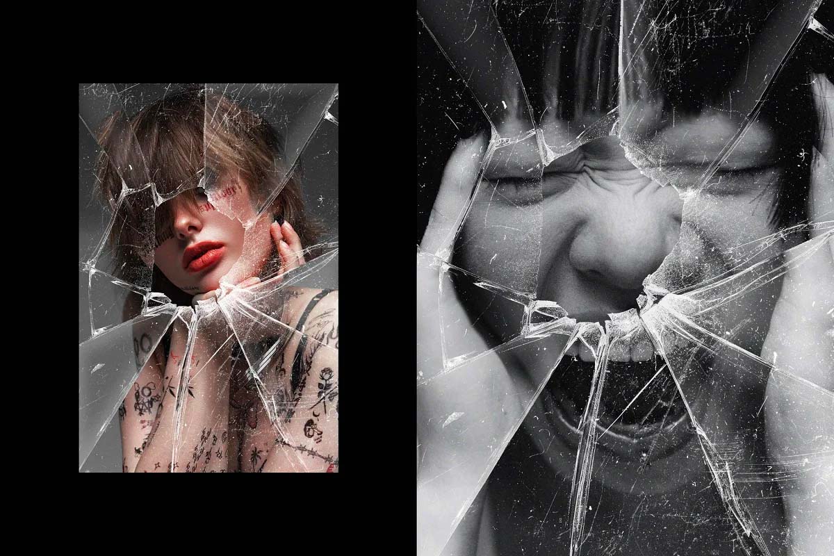 Broken Glass Photo Effect 91930444 pic5
