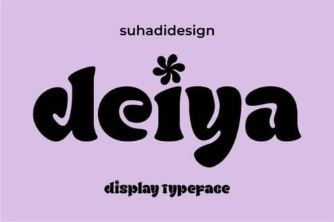 Deiya display typeface retro