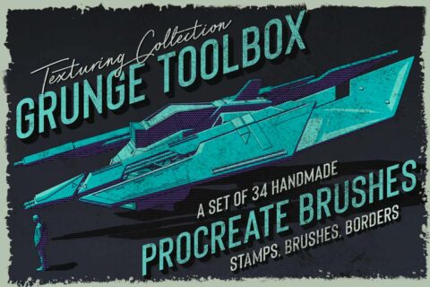 Grunge Toolbox Procreate Brushes 2918393 8 Grunge Toolbox Procreate Brushes 2918393