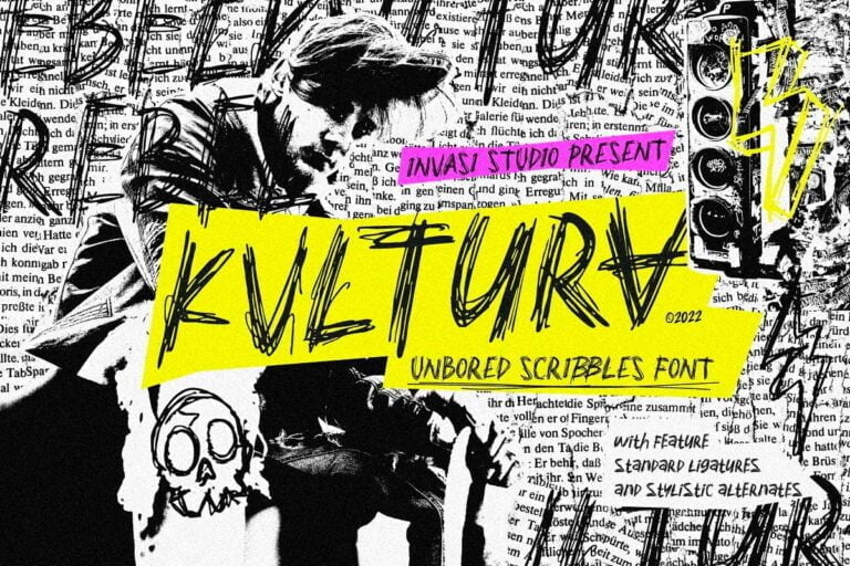 Kvltura - Unbored Scribbles Font 17 Kvltura Unbored Scribbles Font