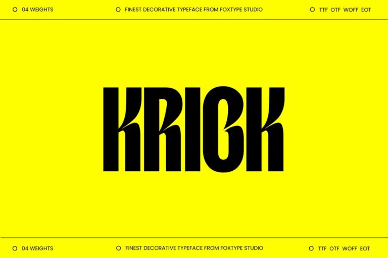 Krick Display Typeface 14 Krick Display Typeface Free Download
