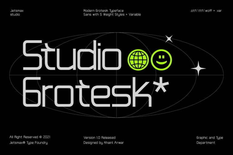 Studio Grotesk - Modern Typeface 16 Studio Grotesk Modern Typeface
