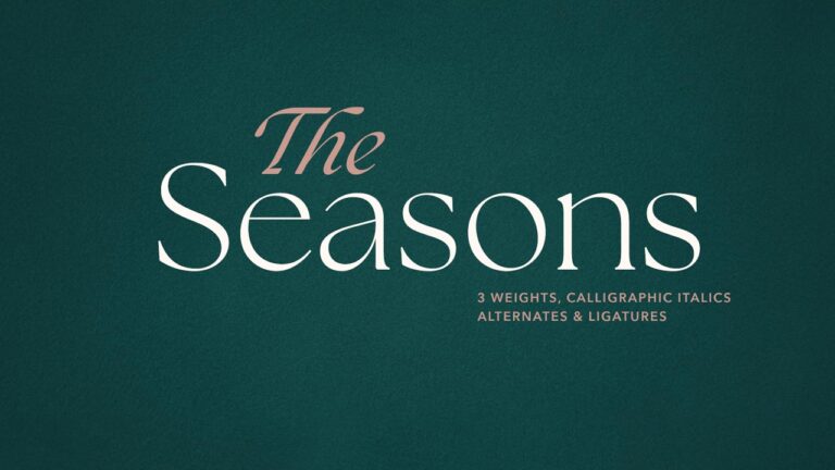 The Seasons Font 11 The Seasons Serif Font Family