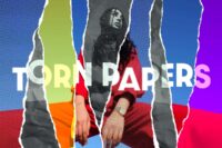 Torn Paper Pieces Photo Effect 92006394