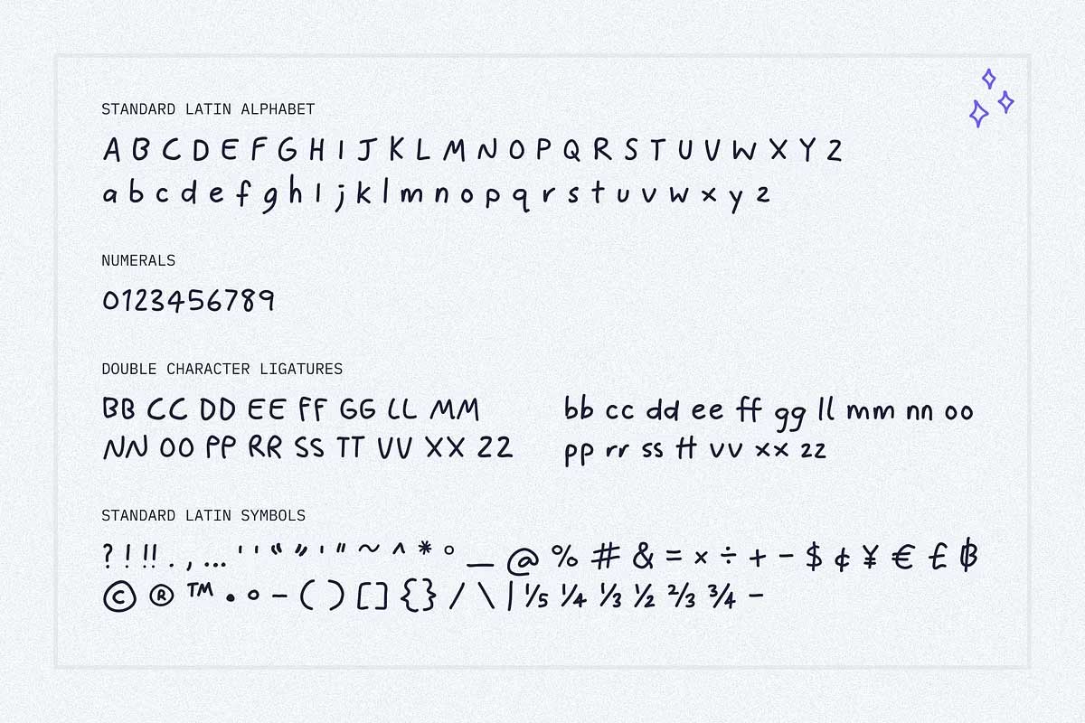Poppy Fineliner Fun Handwriting Font pic3