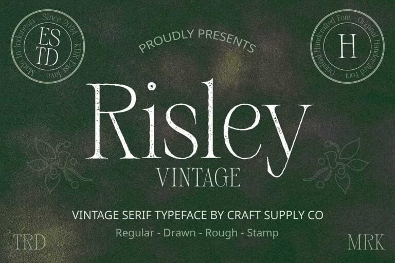 Risley Vintage Font 12 Risley Vintage Font Free Download
