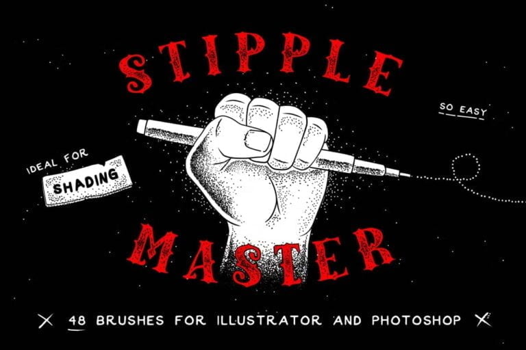 Stipple Master AI & PS Brushes 1173694 12 Stipple Master AI PS Brushes 1173694
