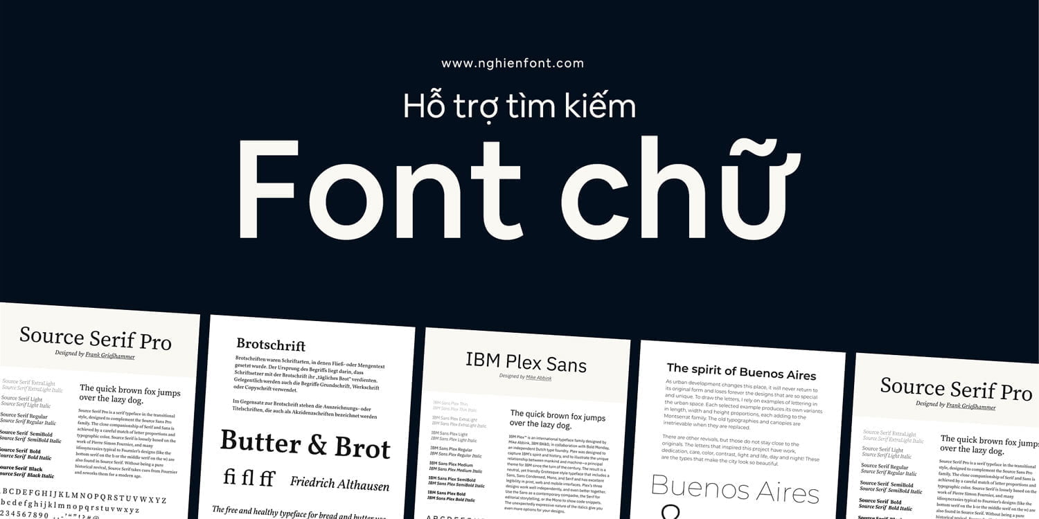Hỗ trợ tìm font chữ bằng hình ảnh, nhận dạng font chữ, tìm font việt hóa