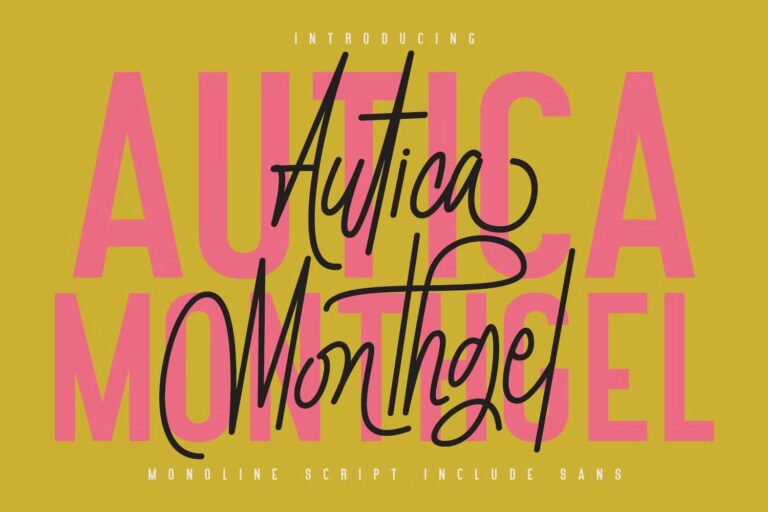 Autica Monthgel Monoline Script Sans 12 Autica Monthgel Monoline Script Sans pic1