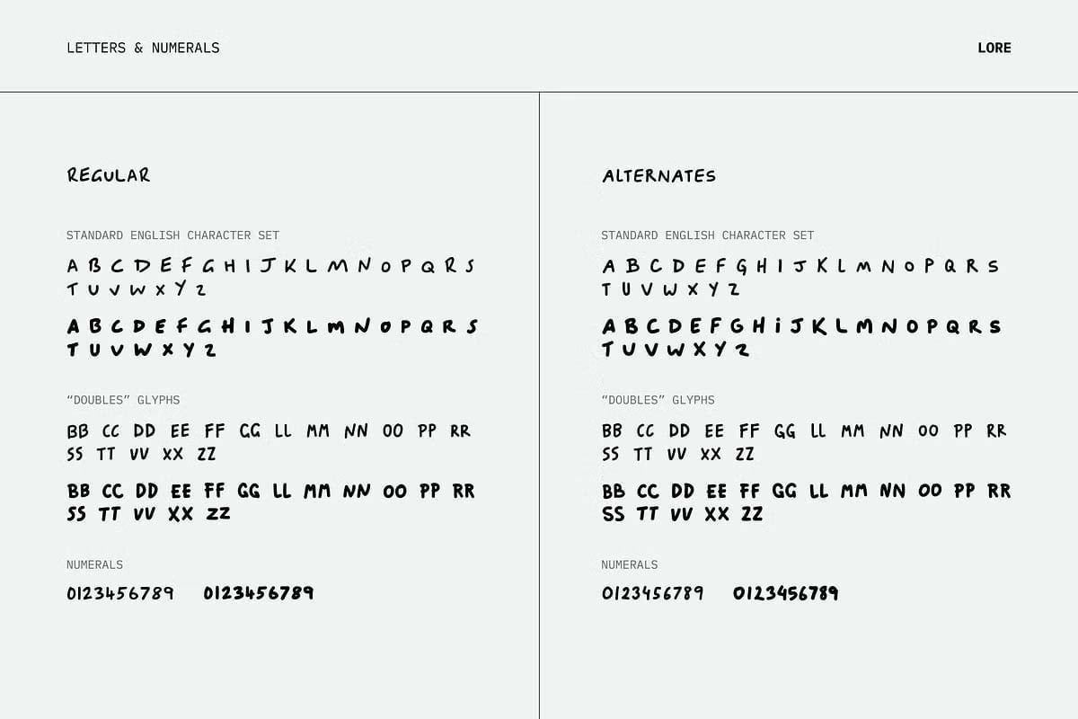 LORE All Caps Handwritten Font pic2
