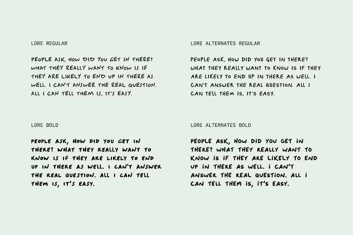 LORE All Caps Handwritten Font pic5