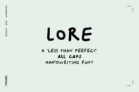 LORE All Caps Handwritten Font Free Download