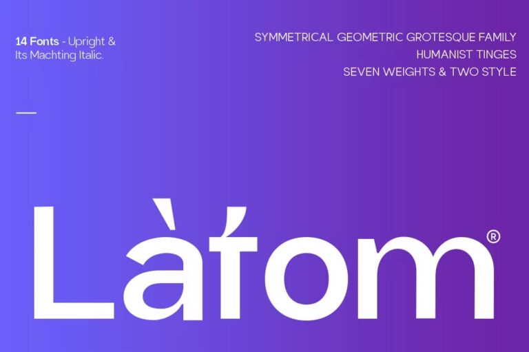 Latom Grotesque - Geometric Family 12 Latom Grotesque Font pic1