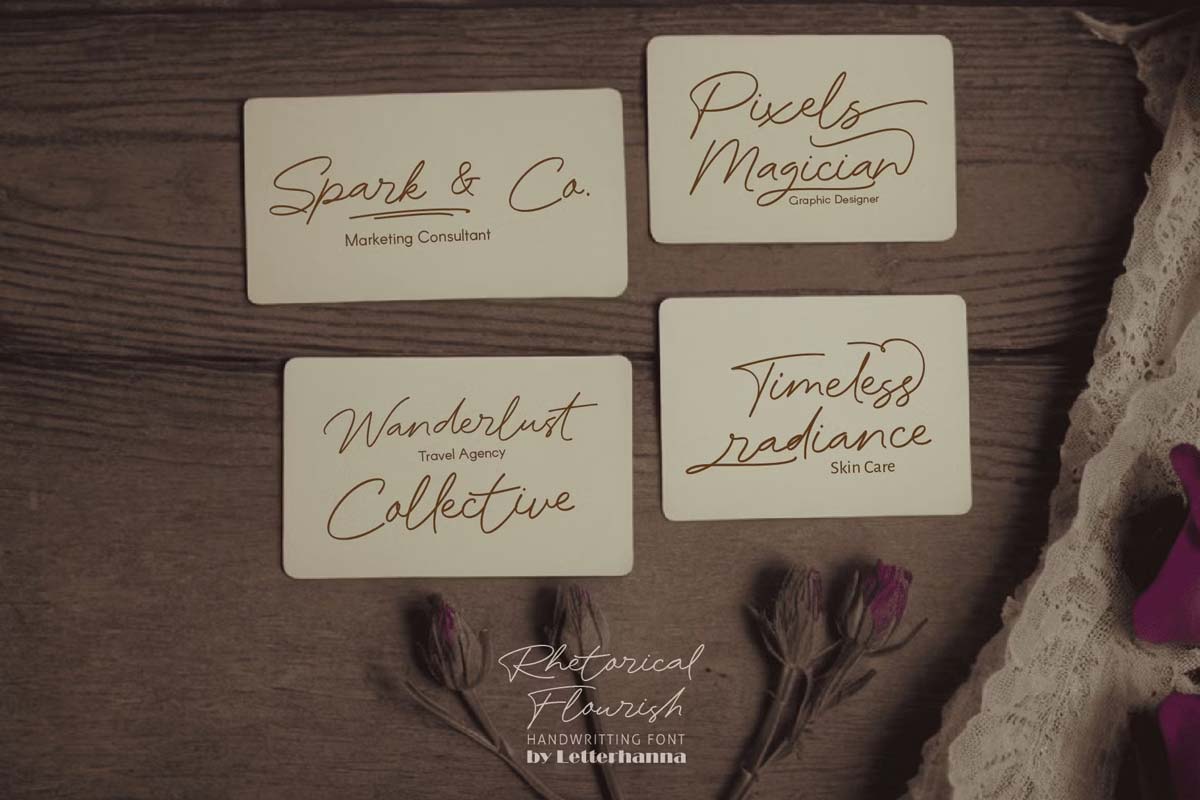 Rhetorical Flourish Font pic4