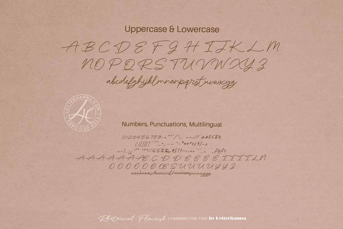 Rhetorical Flourish Font pic2