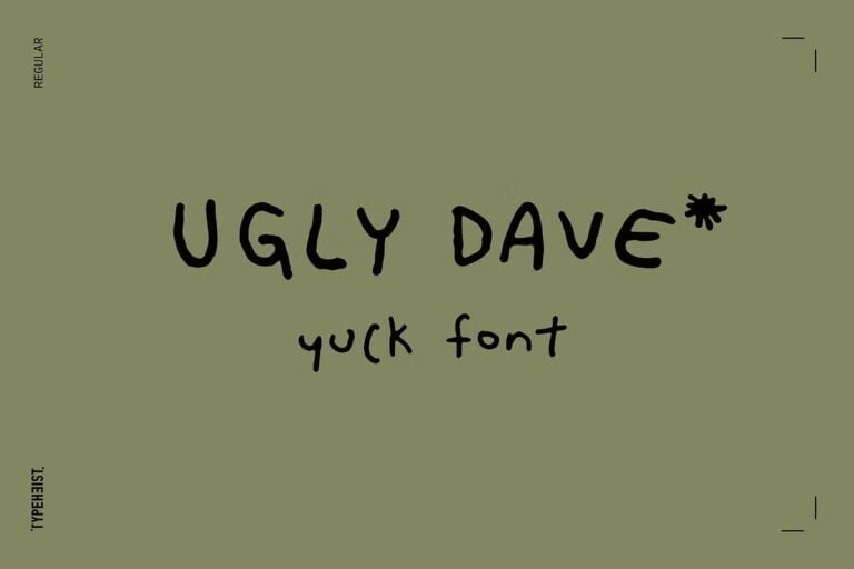 Ugly Dave Bad Handwriting Font Free Download