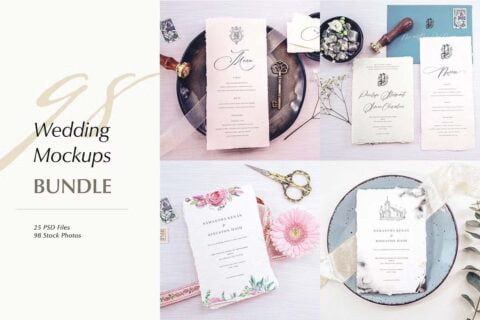 98 Wedding Mockups BUNDLE 4564609 pic1
