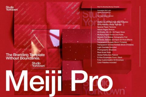 Meiji Pro Branding Design Mockup Template