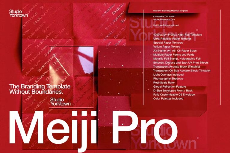 Meiji Pro Branding Design Mockup Template