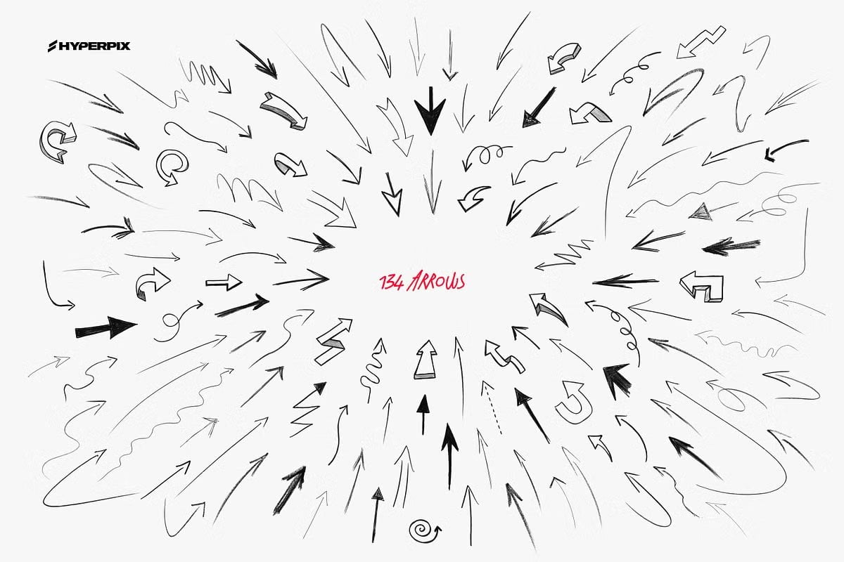 Hyper Hand Drawn - 1000 PNG Elements pic3