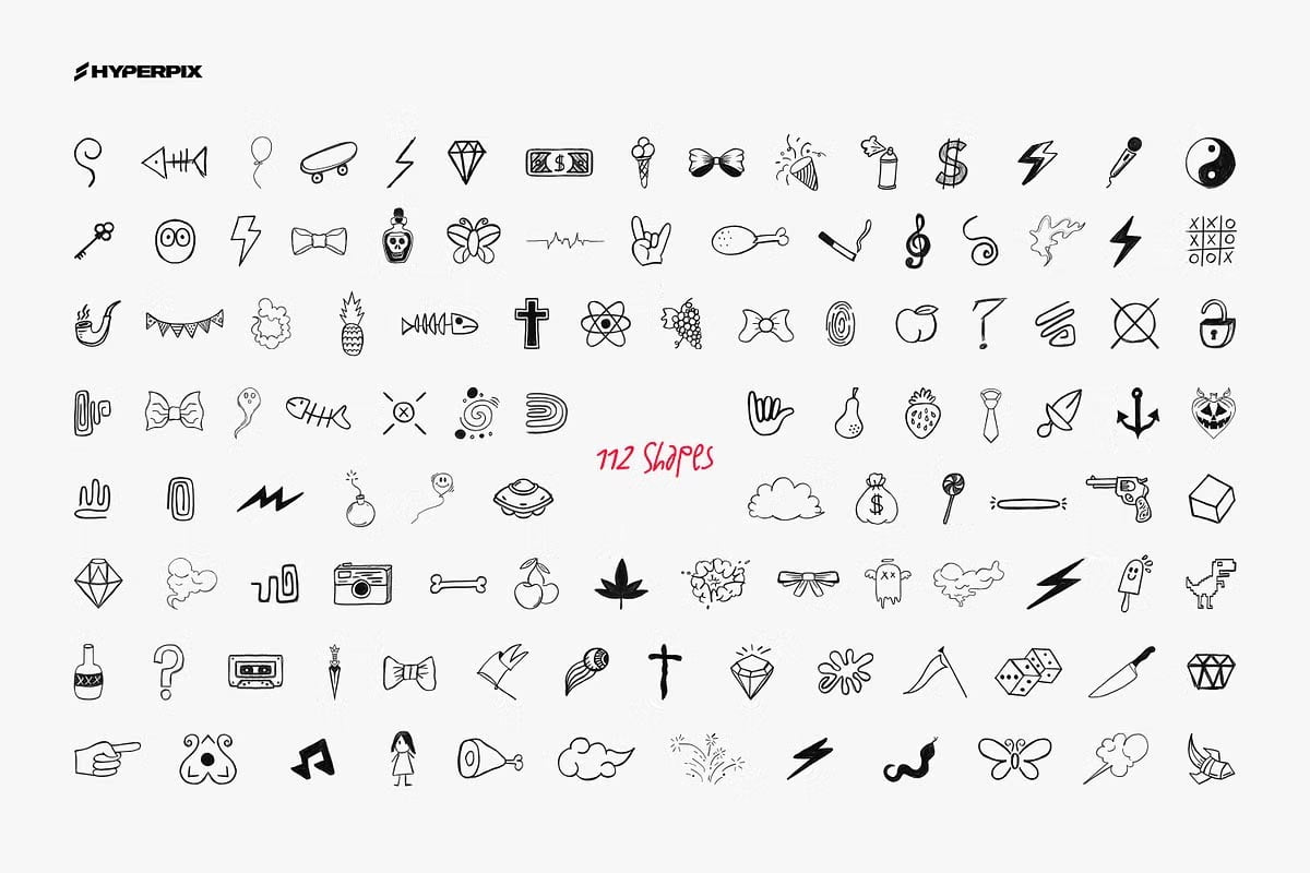 Hyper Hand Drawn - 1000 PNG Elements pic4