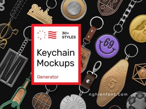 Keychain Mockups Generator Free Download