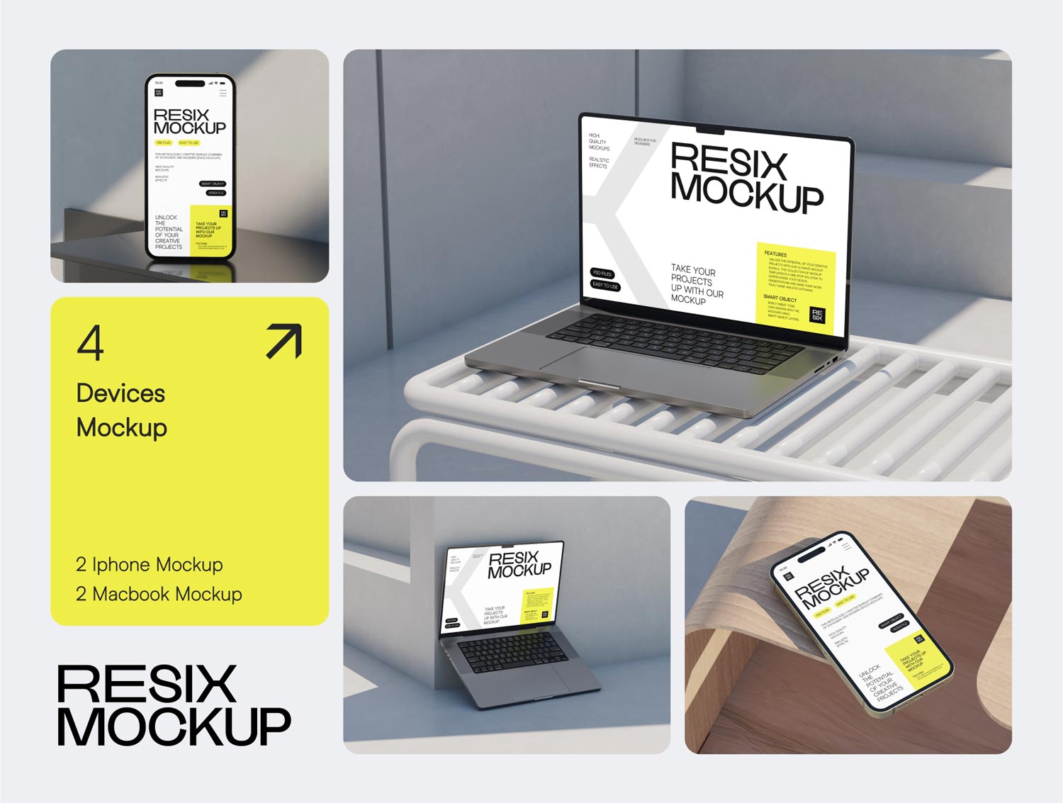 Resix - Clean Style Branding Mockup Bundle pic1