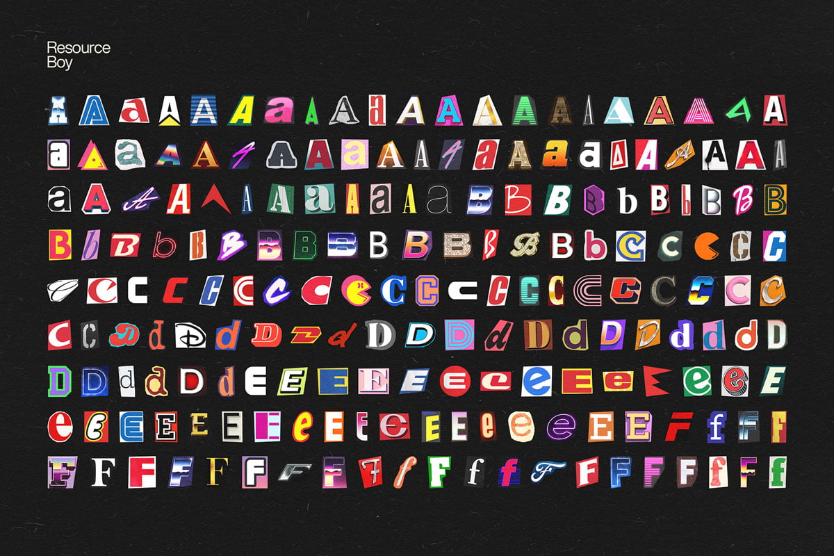 resource boy 1000 Ransom Note Letters 4