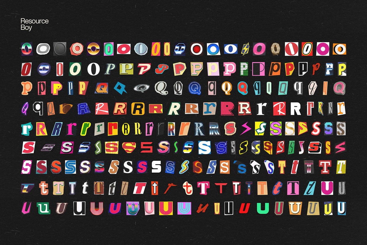 resource boy 1000 Ransom Note Letters 6