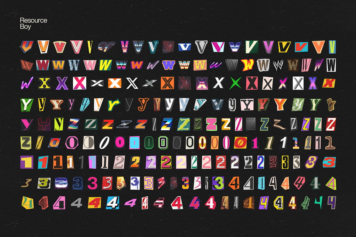 resource boy 1000 Ransom Note Letters 7