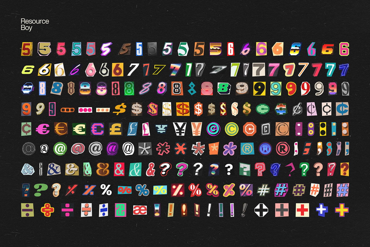 resource boy 1000 Ransom Note Letters 8