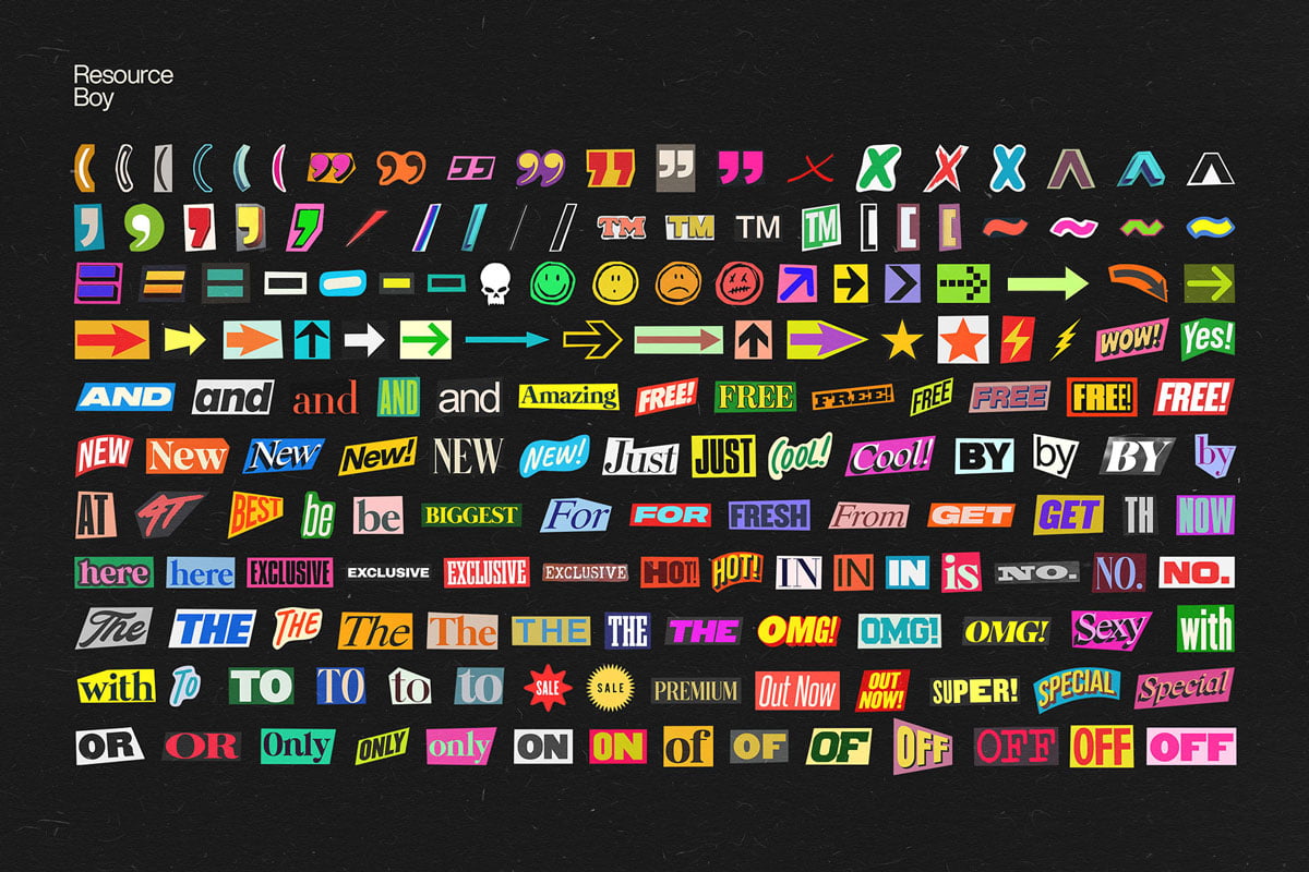 resource boy 1000 Ransom Note Letters 9