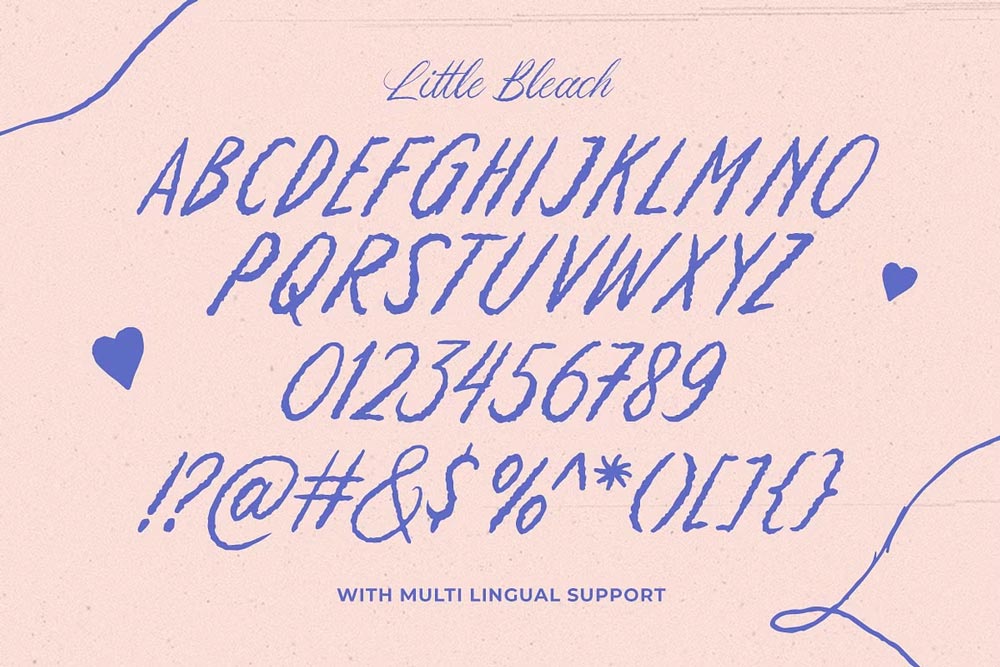 Little Bleach Handwritten Font Duo pic4